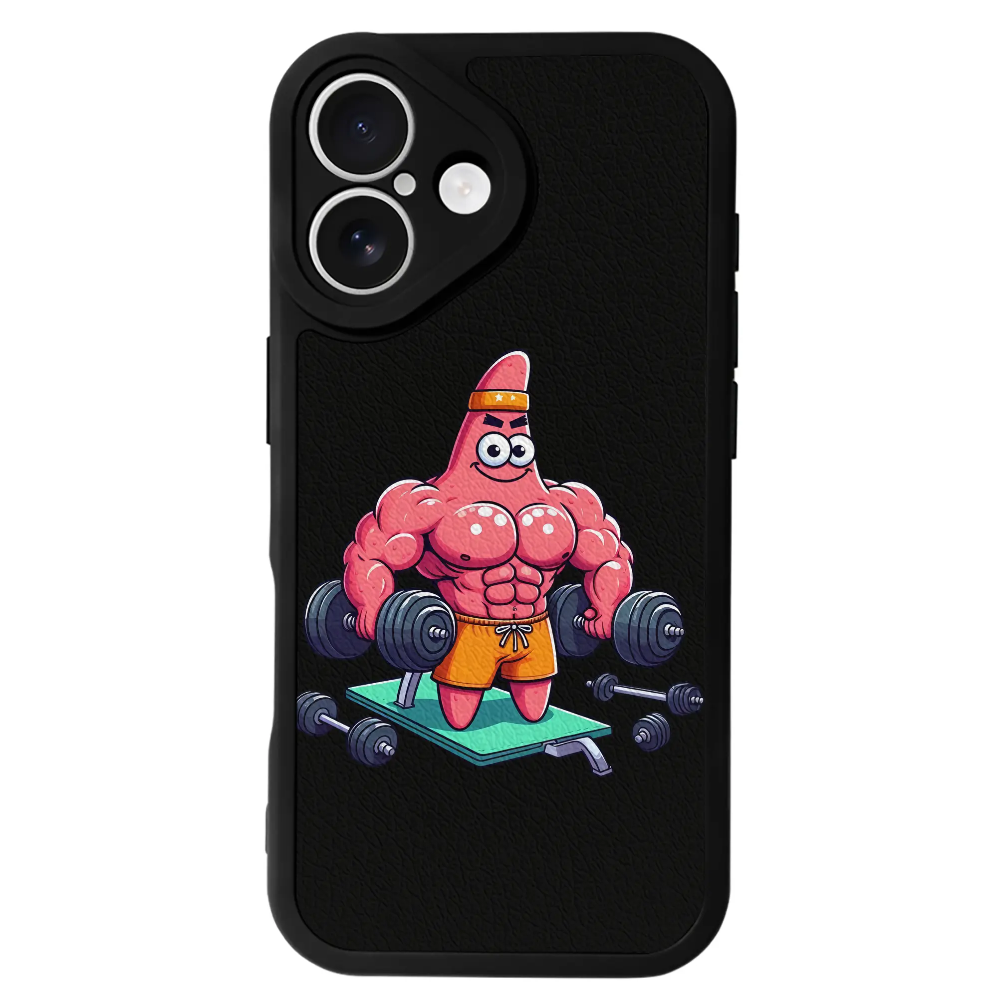 スポンジボブ グッズ パトリック・スター - IPhone 16シリーズ対応 ・ シリコンスマホケース ・ レザー調 ・ 高精度フィット ・ 耐衝撃 ・ ワイヤレス充電対応 ・ 精密カット